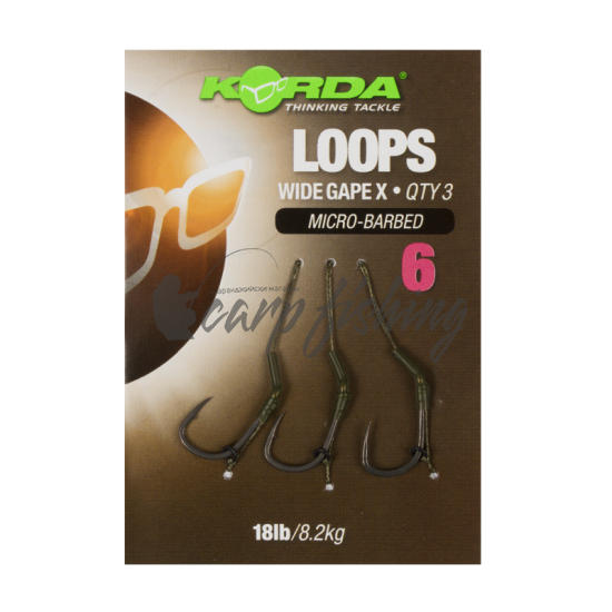Готов монтаж Korda Wide Gape Loop Ready Tied Rigs